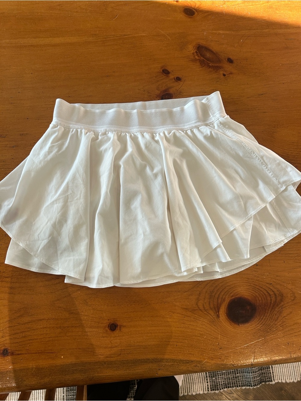 lululemon athletica White Layered Skater Mini Skirt